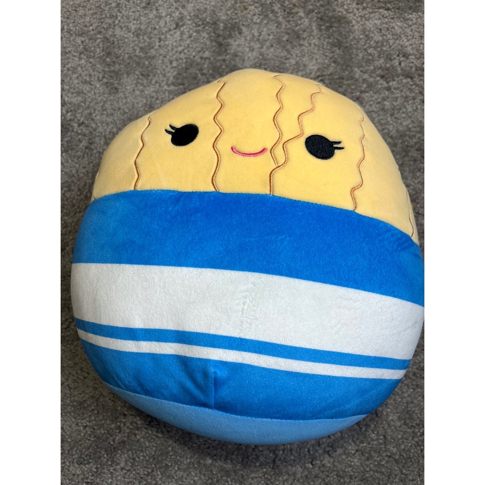 Kellytoy Squishmallows Eleni the Waffle in Blue Bowl Plush 8 inch NWT